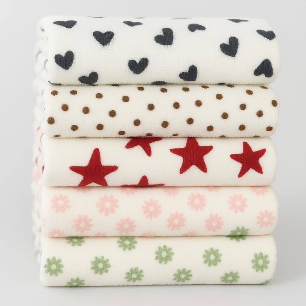 Kit 43cm x 65cm Com 3, 5, 10 e 15 UN Pano de Microfibra Cozinha Estampado 43cm x 65cm