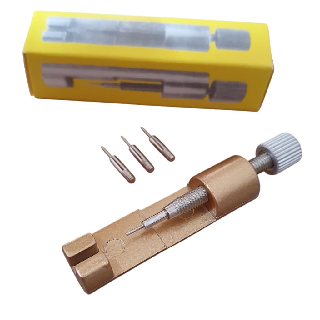 Ajustador de Pulseira Tira Pino de Relógio Em Aço + 3 Pinos