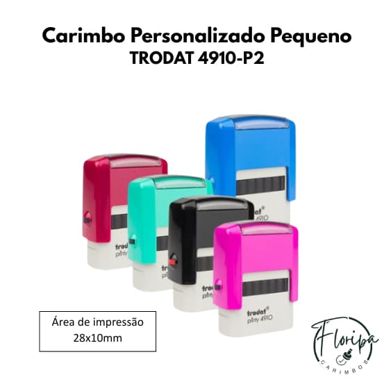 CARIMBO PEQUENO PERSONALIZADO AUTOMATICO - TRODAT 4910 P2 - PROFISSIONAL