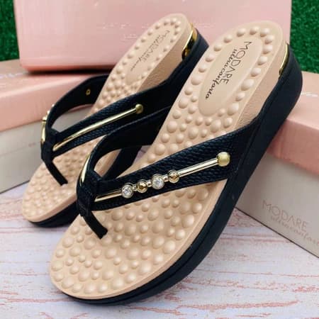 Tamanco Modare Gold Ortopédico Feminino Ultraconforto Esporão Fascite Plantar