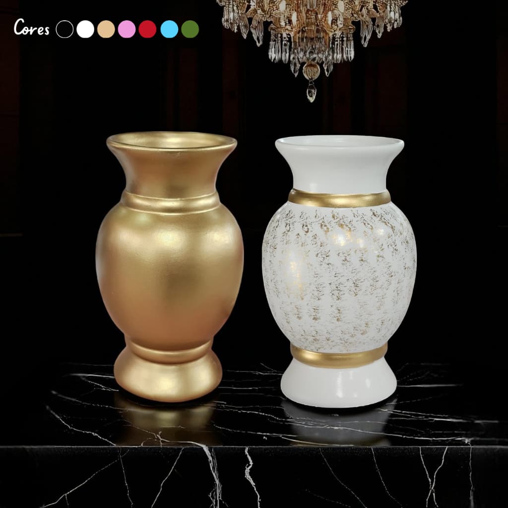 Vaso Urna Pequeno Unitário Cerâmica Decoração Casa Festa Aniversário Casamento Chá Revelação 19x11