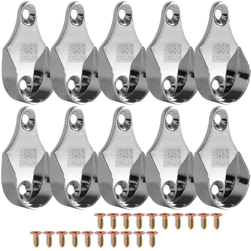 Suporte Lateral Para Guarda Roupa Tubo Cabideiro Redondo -  Fabio Ferragens