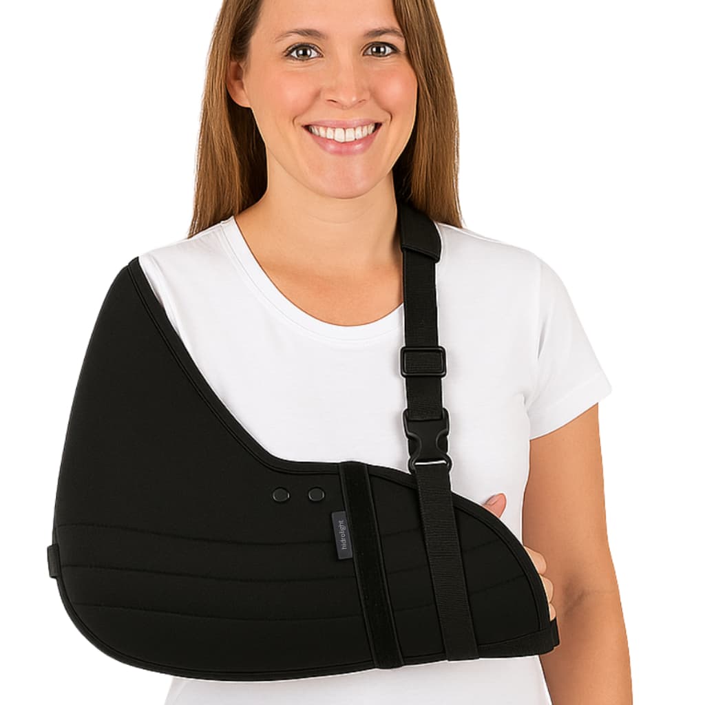 Tipoia Bilateral Tamanho Imobilizadora Confortável Velpeau Estofado Clavicula Braço Ajustável Preto