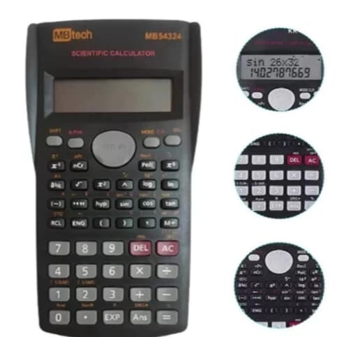 Calculadora Científica Escolar 240 Funções 10 Dígitos Visor Grande Portátil
