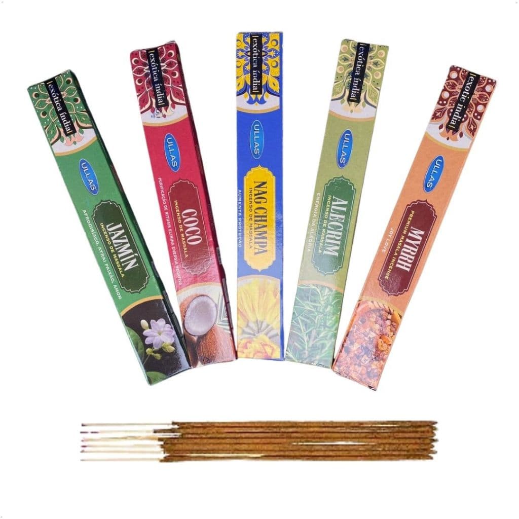 Kit 12 Cxs Incenso Massala Ullas Indiano (84 varetas) - Fragrâncias Mista