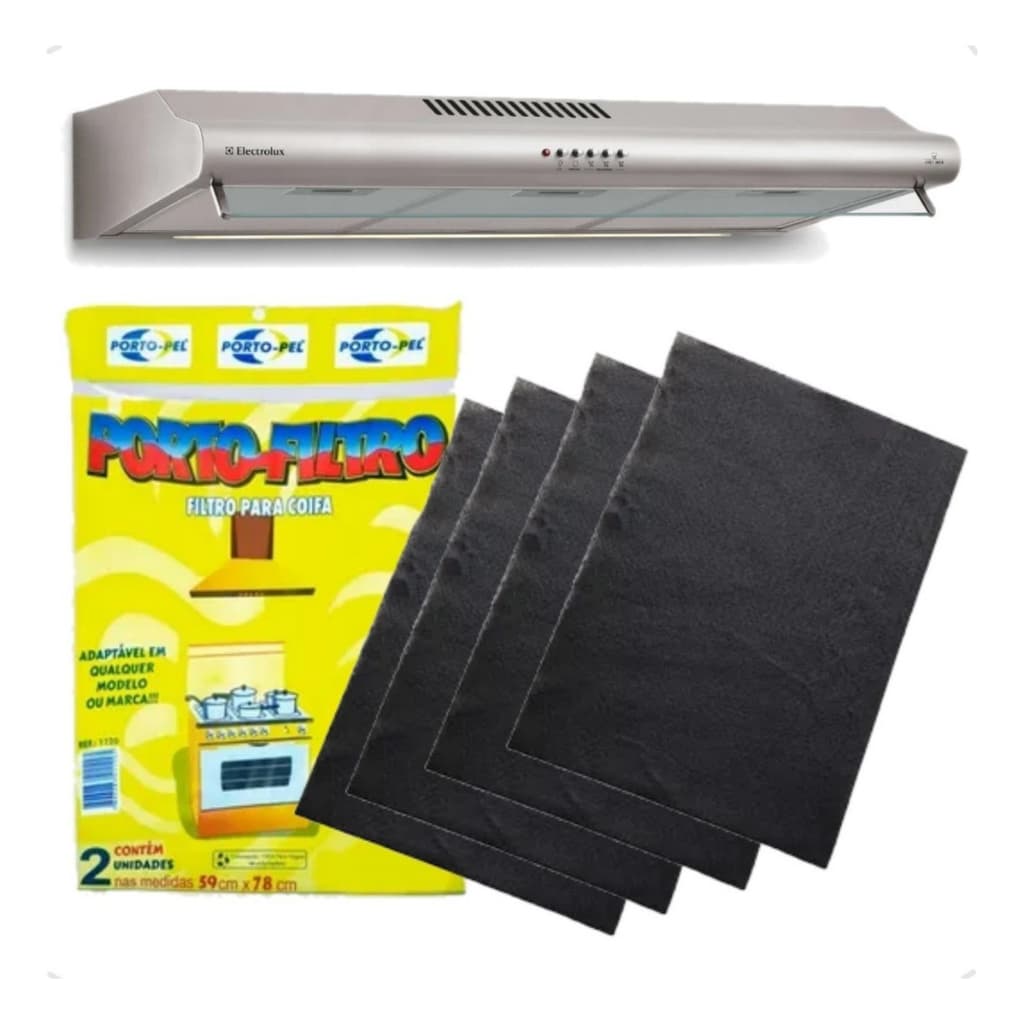4 Filtros Mantas P/ Coifa Para Todas As Marcas De Coifas E Exaustores Serve Para 4 Bocas e 6 Bocas