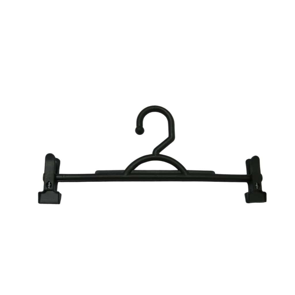 Kit 25 Cabides Preto Adulto Prendedor Plástico Calça Bermuda Saia Shorts C/ 50Presilhas