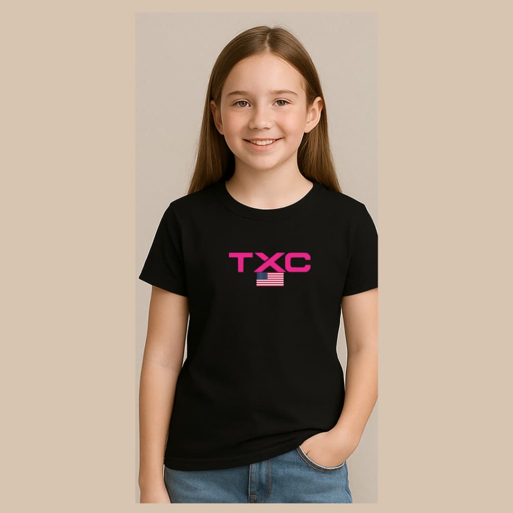 Camiseta Infantil  Unissex TXC USA  RosaTexas Moda Country Estampada