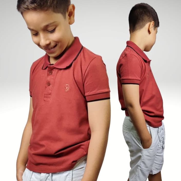 Camiseta gola pólo infatil menino premium roupa infanto juvenil 1 a 14 anos