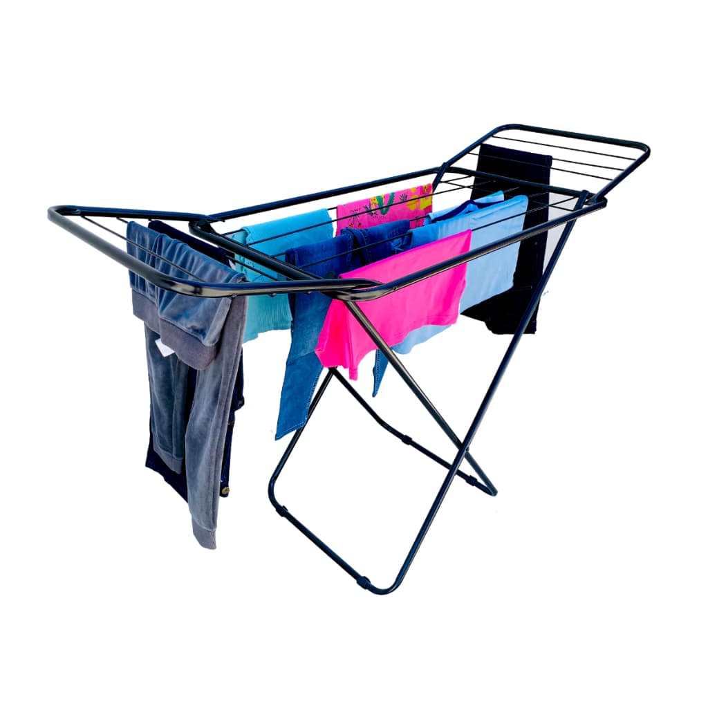 Varal de Chão Reforçado Grande Dobrável Retrátil - Branco ou Preto