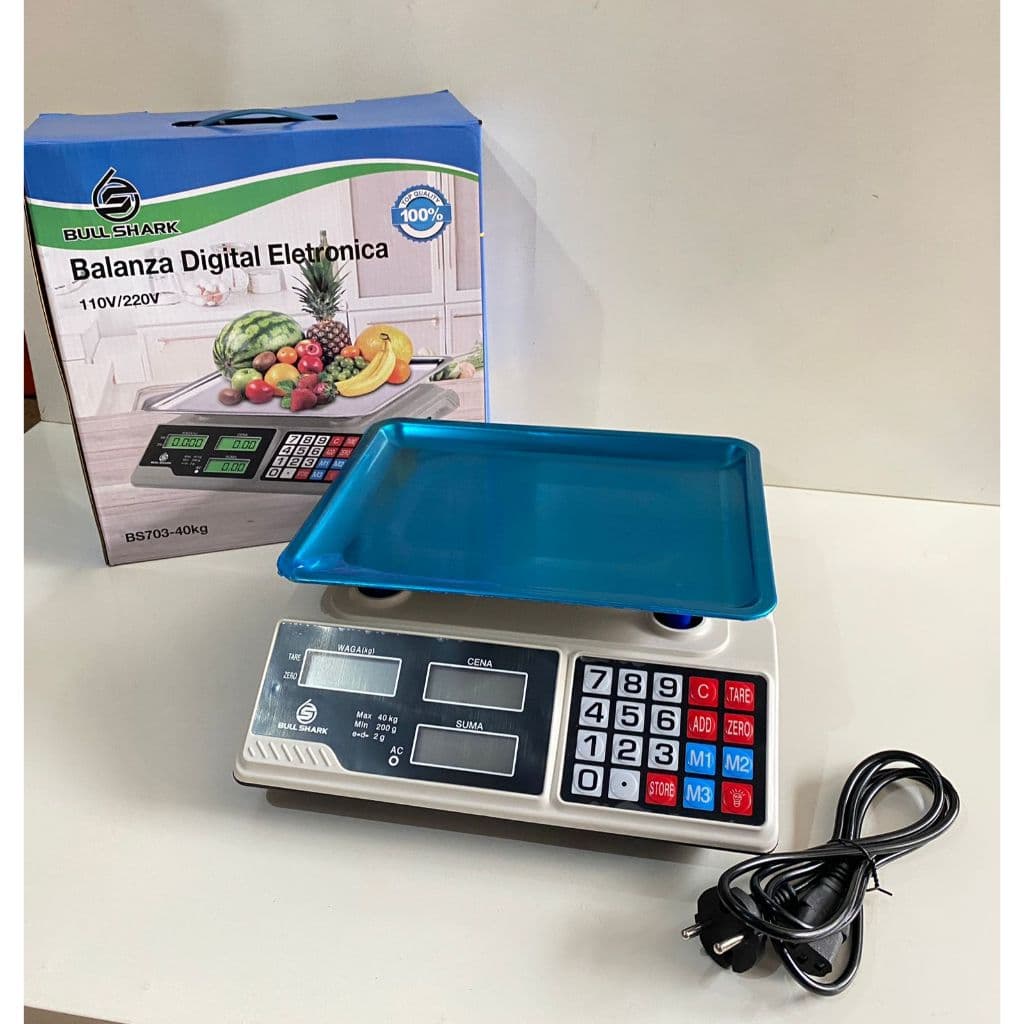 balança bull sharck/balança mini 40kg bivolt envio rápido
