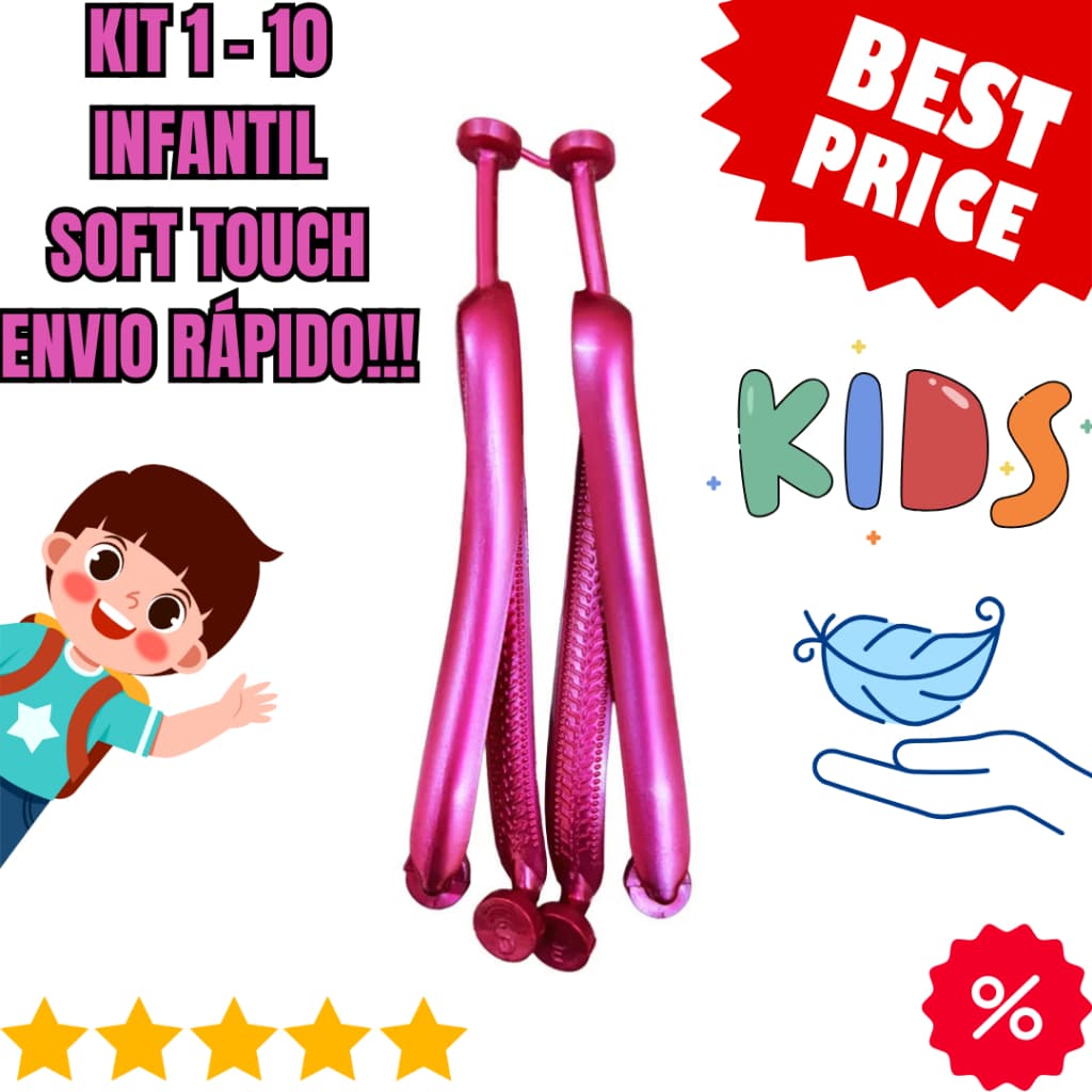 Combo Cabresto Correia ROSA PINK PEROLADO INFANTIL UNISSEX Correia para Chinelos Cabresto