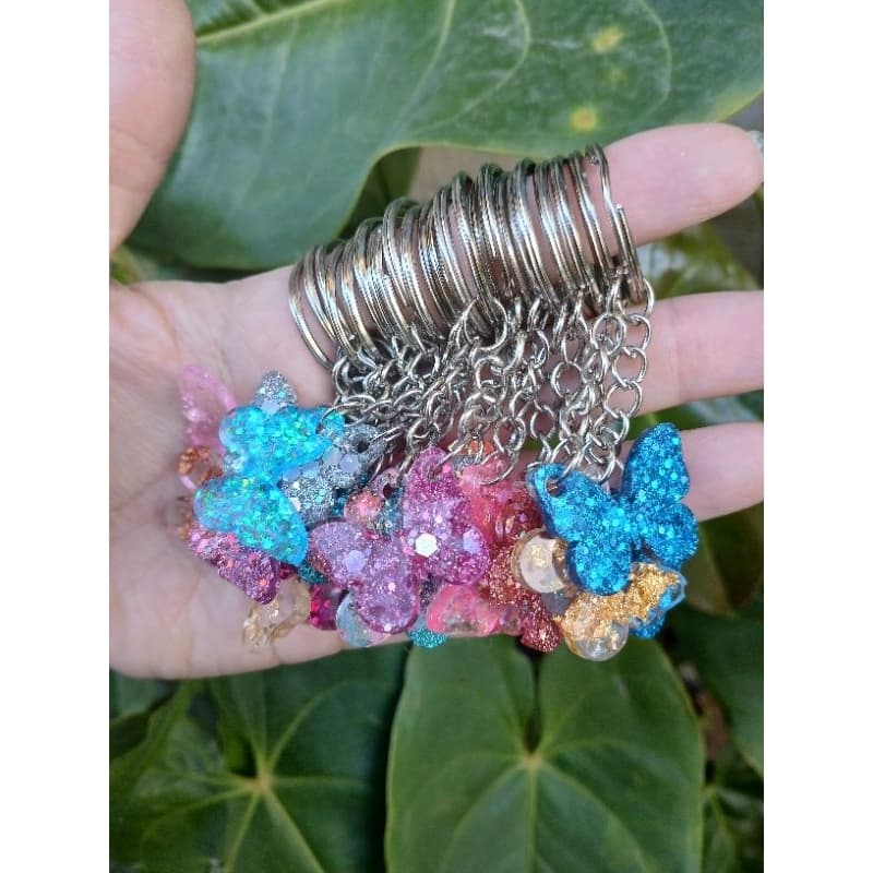 kit de mini chaveiros de borboletas feitos em resina 10,20,30 unidades mimos e lembrancinhas