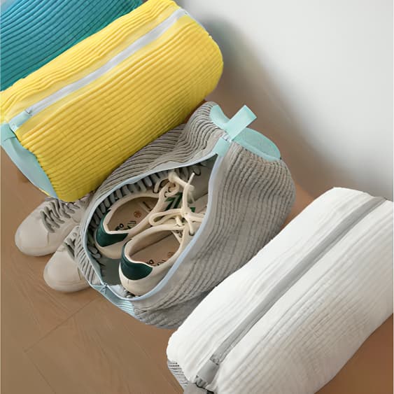 Sacos Lavar Sapato Saco De Viagem Armazenamento Malha Lavanderia Anti Deformação Saco de Lavagem Sapato