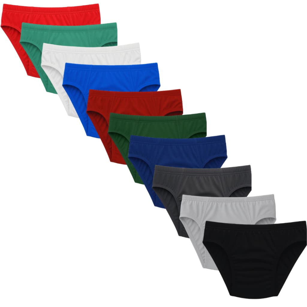 Kit 10 Cuecas Slip Adulto Tradicional Microfibra Do P ao Plus Size