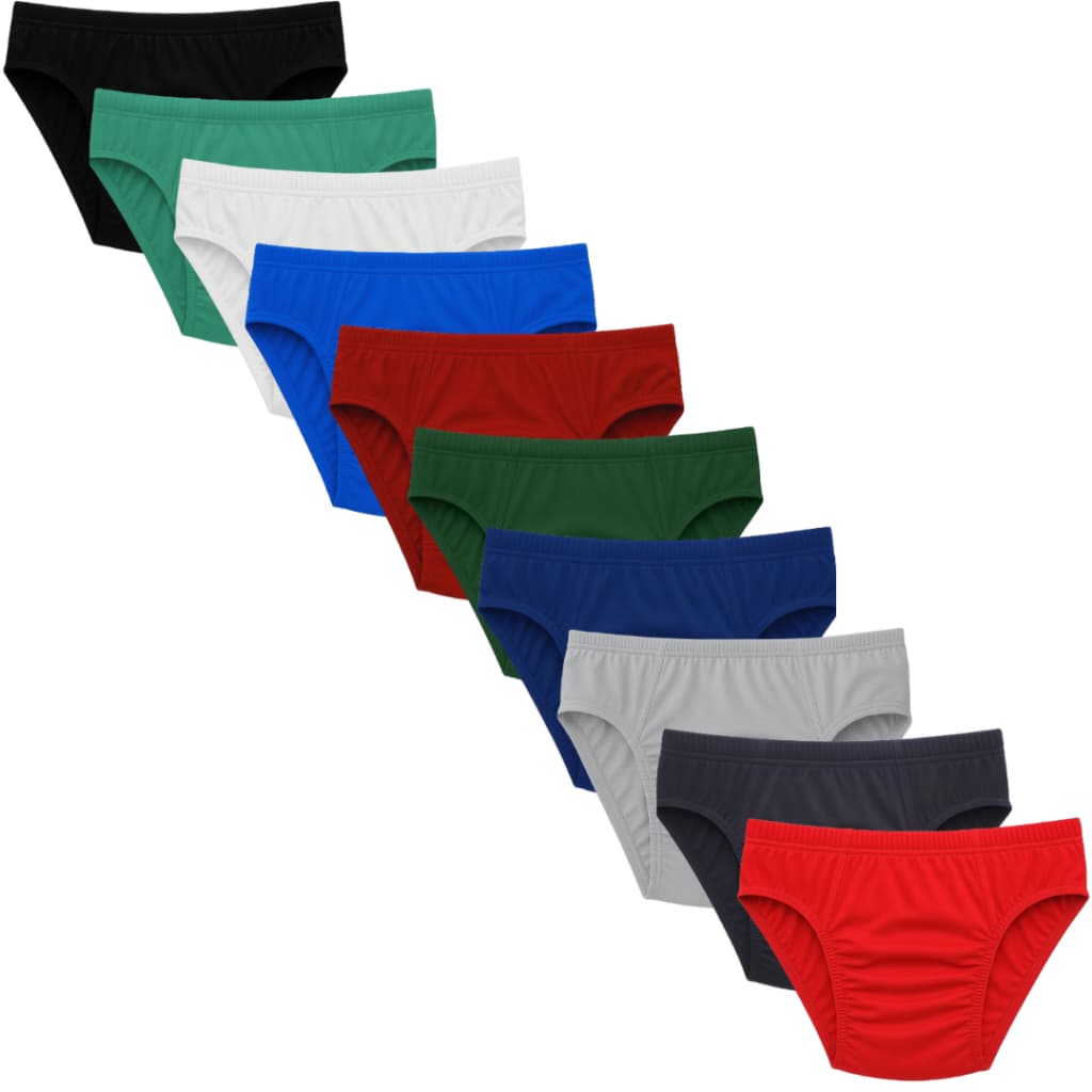 12 Cuecas Kit Adulto PLUS SIZE P ao G2 Masculino Slip Tradicional Microfibra