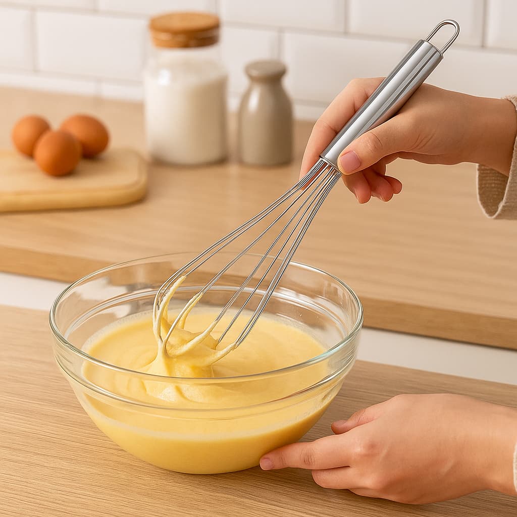 Fouet Batedor 100% Inox – Leve, Durável e Antiferrugem