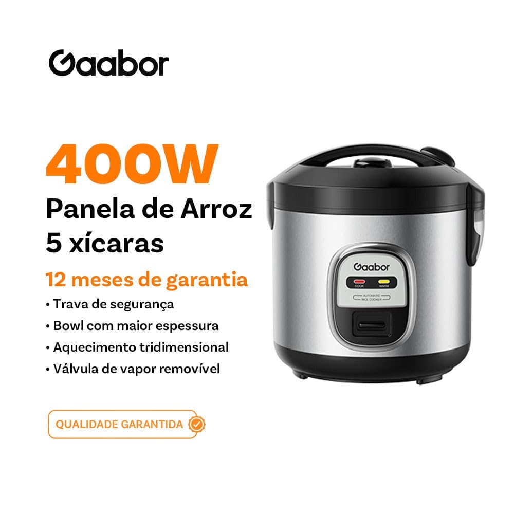 Gaabor panela elétrica multifuncional capacidade pequena de 1L pode cozinhar 1 tigela de arroz RC-20M01A-1