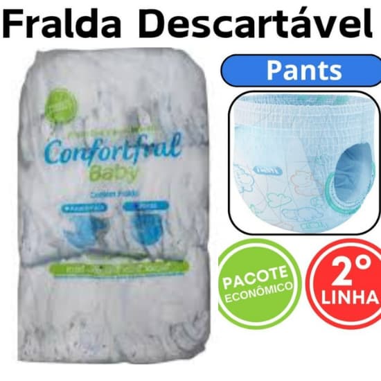 Fralda calça pants  infantil   Confortfral 2° Linha  P100 / M90/G80/XG70/XXG 60