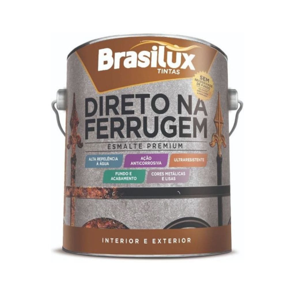 Tinta Esmalte Direto Na Ferrugem Para Ferros E Metais 3,6lt