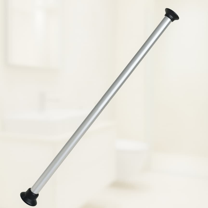 Barra Extensível de Alumínio 60 a 90cm, 90 a 1,40m e 1,20 a 2m - Cortina de Banheiro ou Cozinha
