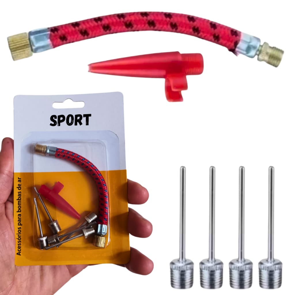 Kit de Bicos Para Bomba de Ar  Jogo de Bico Para Encher Bolas Balões