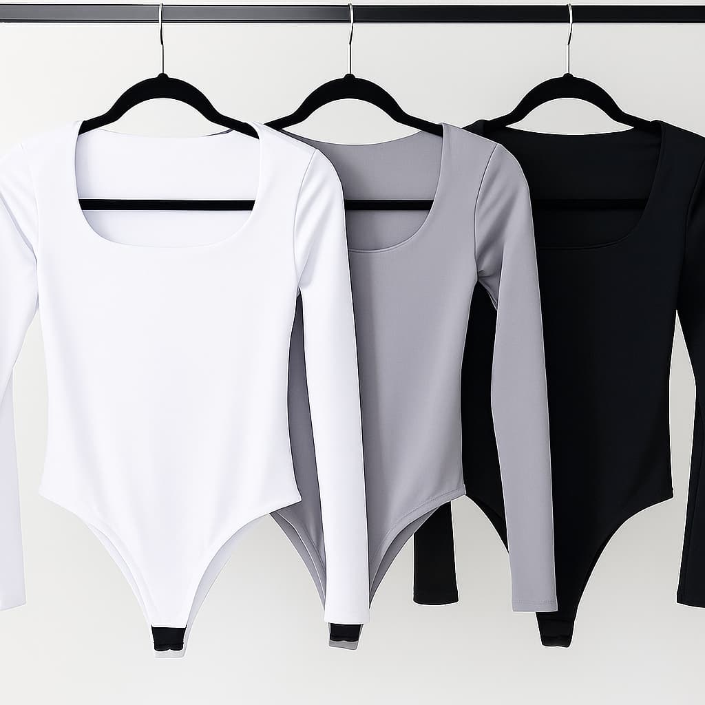 Kit 3 Body Feminino Manga Longa Inverno Forrado Suplex Casual