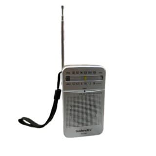 Mini Rádio Portátil Bandas AM e FM Recarregavel GT-50R Goldenultra GT