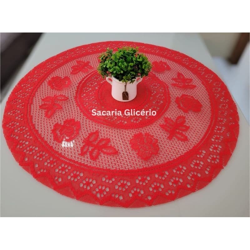 Toalha De Chá Redonda,  Centro de Mesa, Toalha de Fogão EM Renda