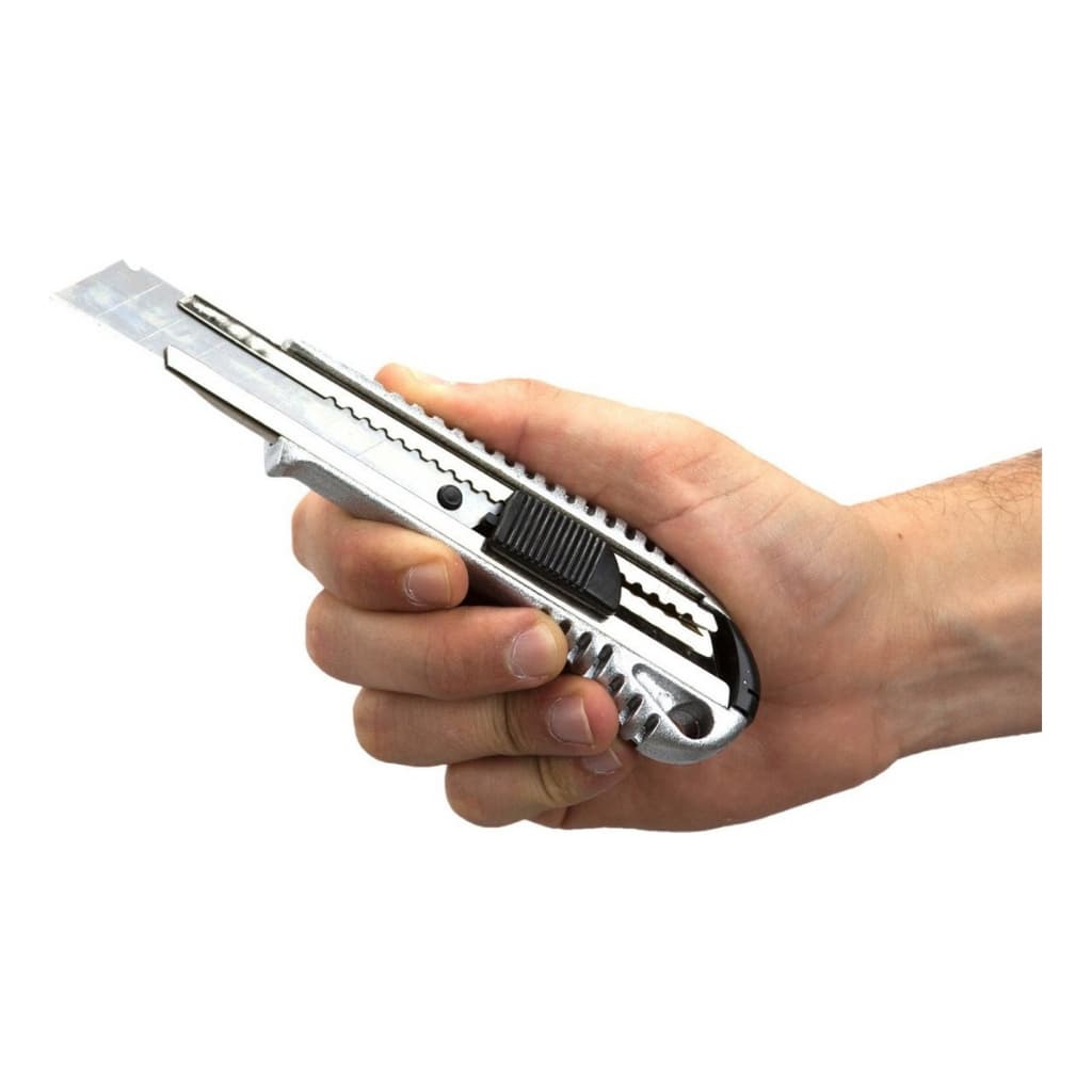 Estilete De Metal Profissional Lâmina de 18mm Multiuso Utilizado em Serviços Domesticos Artesanato