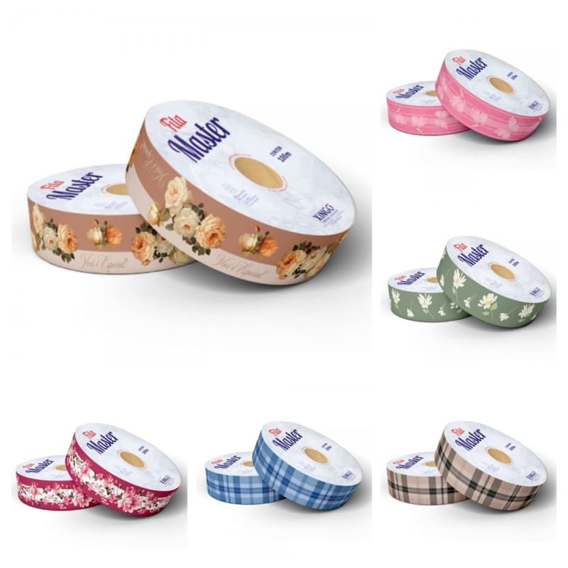 Fita Plástica Florida Estampada Decorada para Laços Master Xingo32mm X 100 m