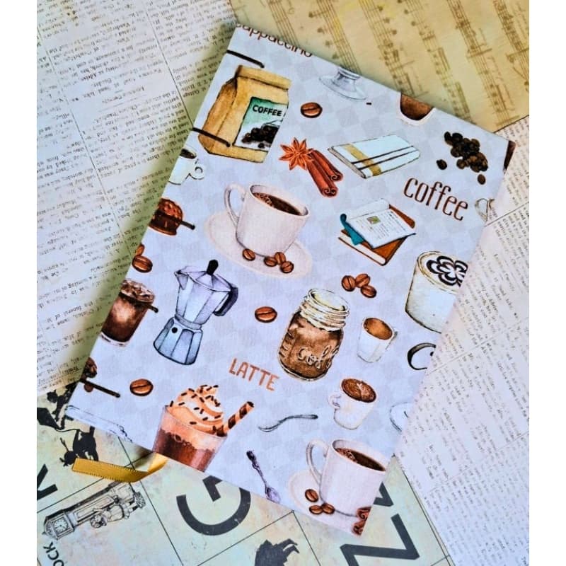 Sketchbook/Caderno/Journal  Coffee A5 Artesanal Papel Pólen 90g