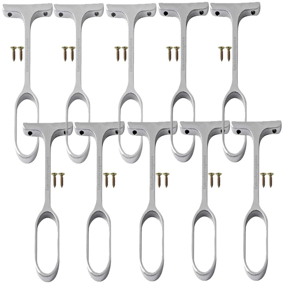 Suporte Central Para Guarda Roupas Tubo Cabideiro Oval Cromado Reforçado