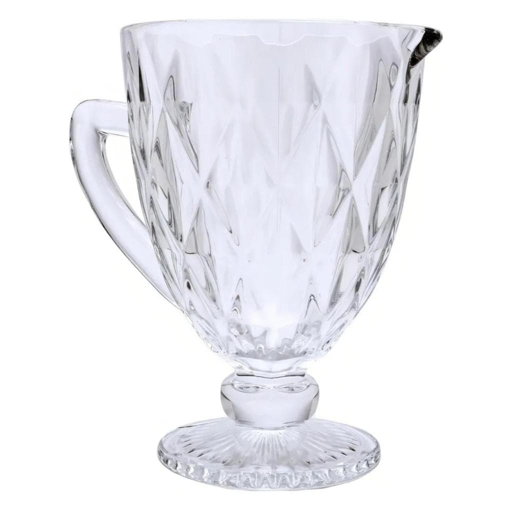 Jarra Diamond Transparente 1200ml Vidro Grosso Ideal Para Suco / Agua