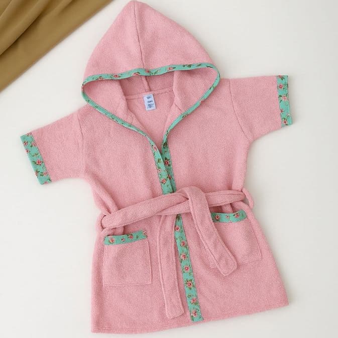 Roupão Infantil Feminino Para Bebê Com Capuz Atoalhado Macio Maternidade