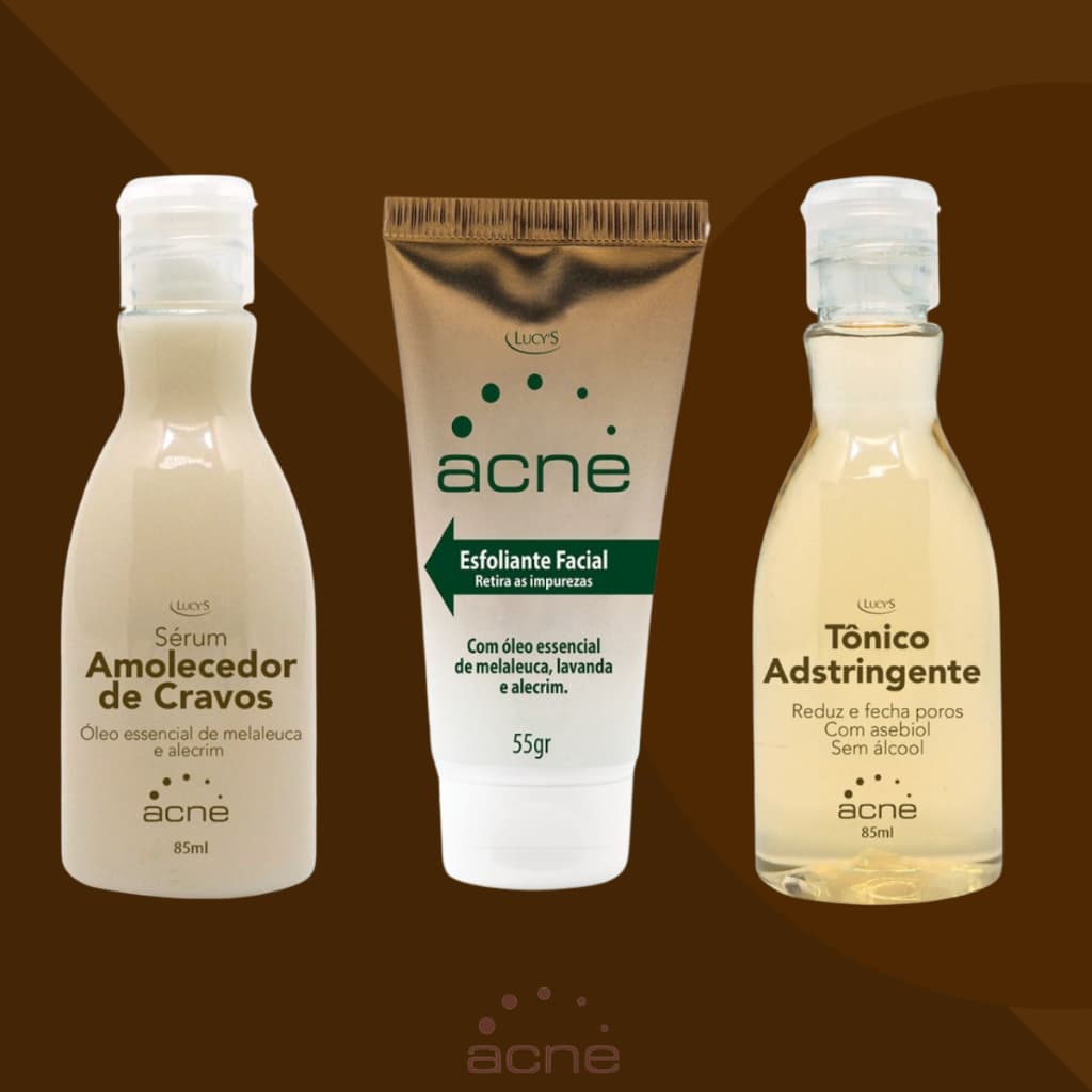 Esfoliante Facial + Amolecedor de Cravos + Tônico Adstringente