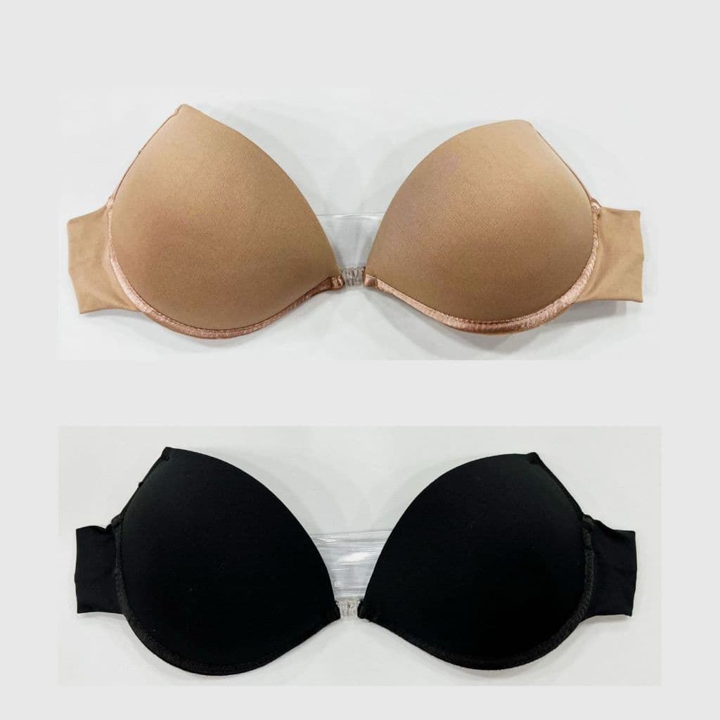 Kit 1 e 2 Sutiã Costa Nua Com Alça De Silicone Removível E Ajustável Com Bojo Sutian Soutien