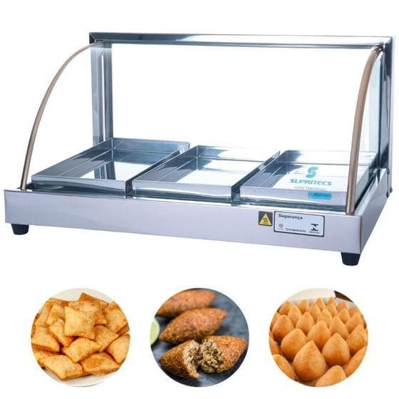 Estufa para salgados elétrica 54cm com 3 Bandejas Supritecs