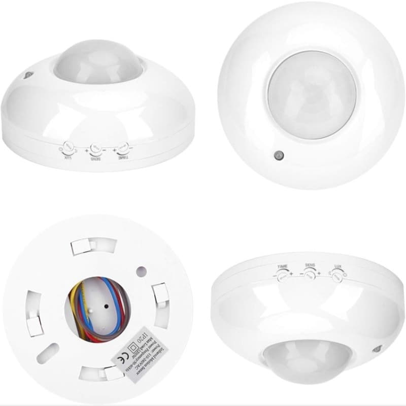 Sensor de Movimento, 110V-240V Luz Infravermelha Ajustável Movimento do Corpo Teto Sensor Detector Infravermelho