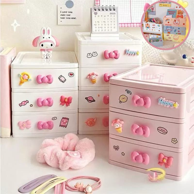 Organizador de Mesa Fofo Porta Treco Caneta Maquiagem Gaveta Escritório Multiuso