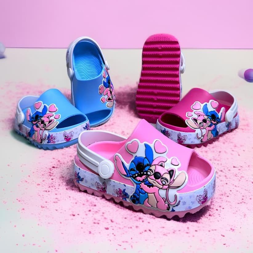 Sandália Babuche Stitch Bebe Baby Lilo e Stitch Macia Confortável Calce Fácil Delicada Lançamento Antiderrapante