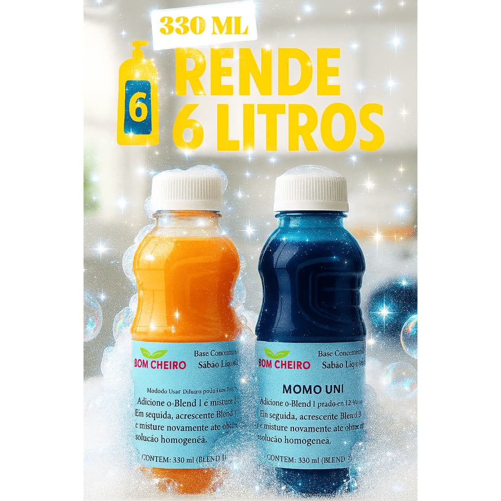 6 LITROS DE BASE BLEND SABÃO LÍQUIDO PREMIUM MOMO (TODOS) | DWY | TIXS | COCO