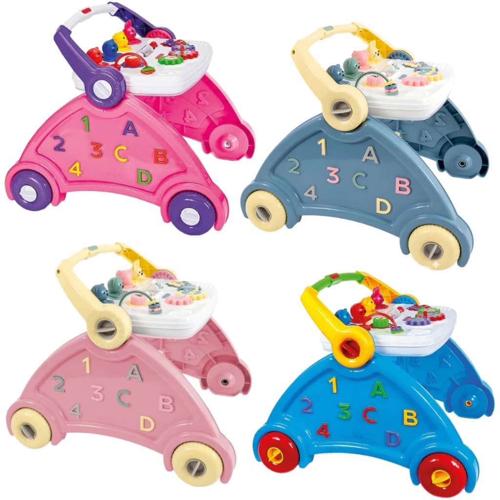 Andador para Bebê 4 em 1 com Som de Animais e Centro Atividades Poliplac