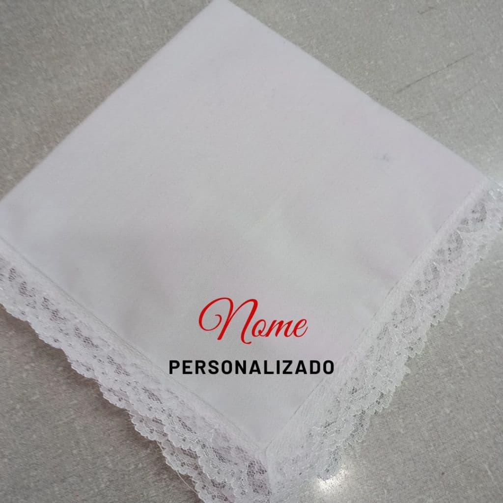Lenço personalizado com nome e data
