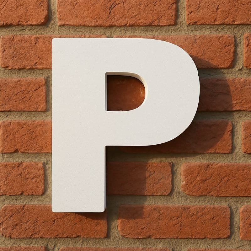 Letra em PVC Expandido 10mm  Arial Black 30cm Altura Branco