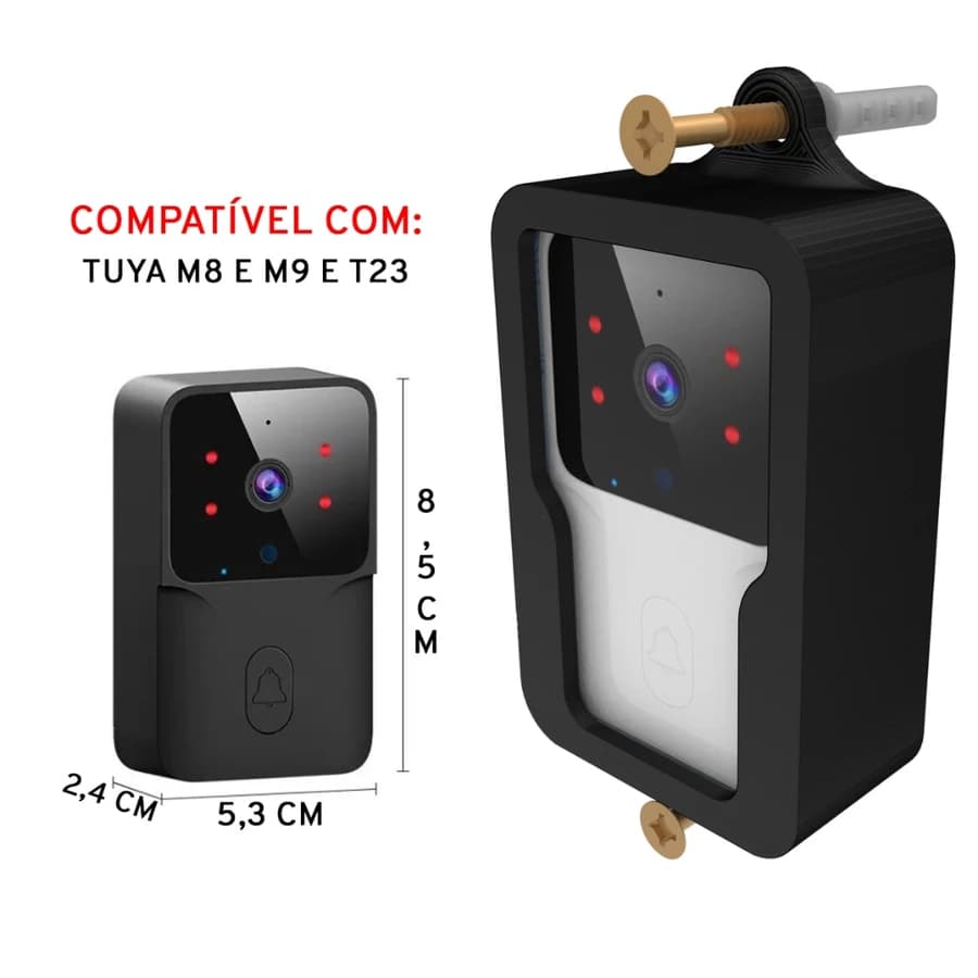 Protetor Capa para Campainha Antifurto e Chuva – Tuya M8/M9/T23/X9 XTRONIX