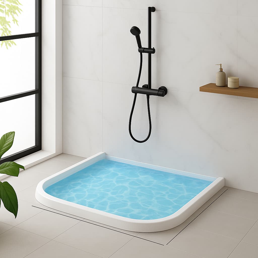 Fita Vedação Bloqueio de Água TPE Flexível para Box Pia Cozinha Banheiro