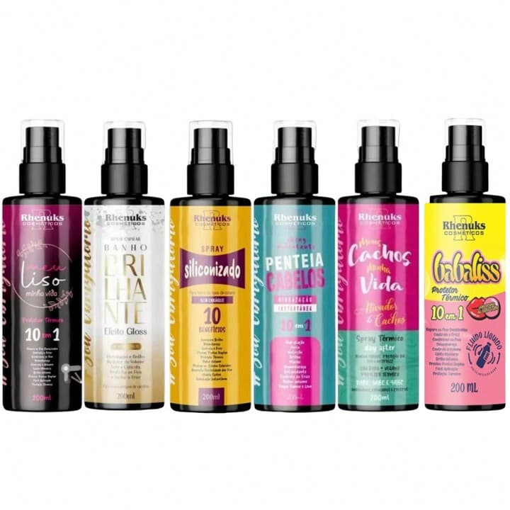 Spray Protetor Térmico 10 em 1 Capilar 200ml Cada Rhenuks