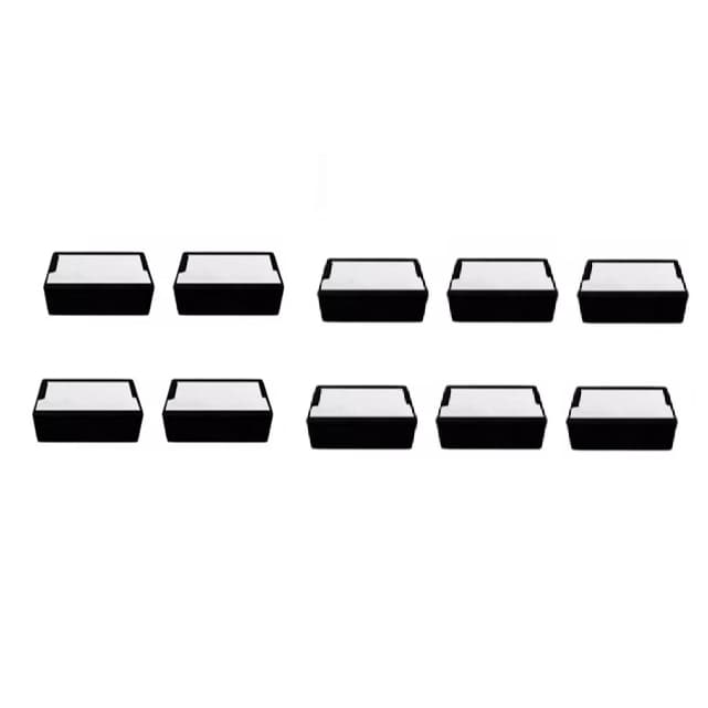 Kit 10 Porta Guardanapos Pretos - Modelo Horizontal | Elegante, Resistente e Fácil de Limpar