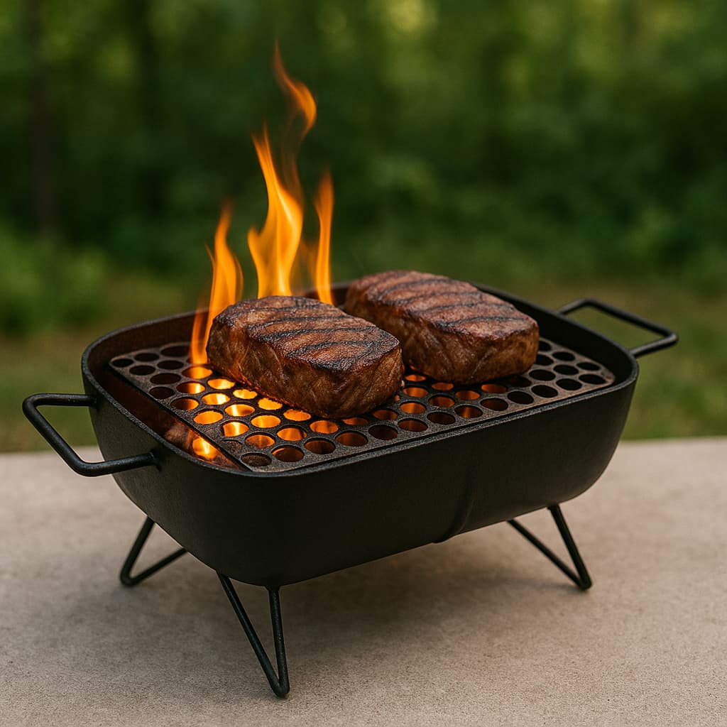 Mini Churrasqueira Portátil a Carvão Compacta Leve Ideal para Camping e Piquenique